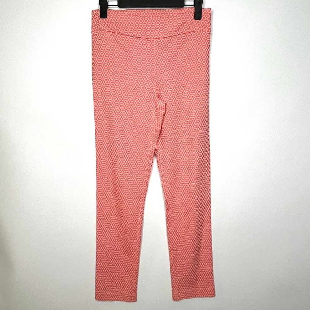 Share Margaret M Stretch Slimming Pants, Geometric Embroidered Print, Size M